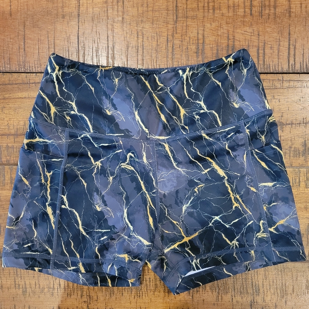 Biker Shorts for Women 3" High Waisted Yoga Gym Shorts with Pockets - Small